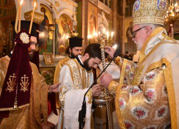 Χειροτονία διακόνου από τον Μητροπολίτη Βελγίου Αθηναγόρα