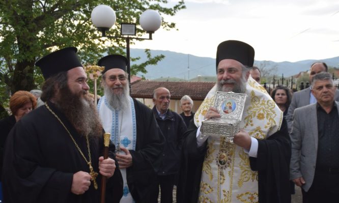 Υποδοχή Ιερού Λειψάνου του Αγίου Γεωργίου στο Γριζάνο Τρικάλων (ΦΩΤΟ)